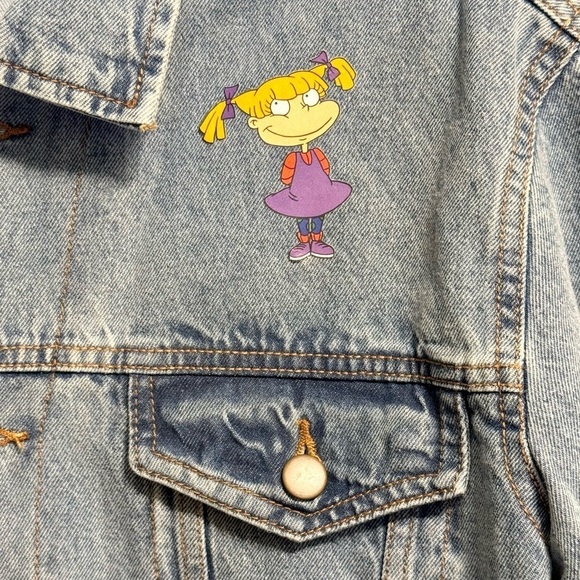 Nickelodeon Made in the 90's Cartoons Rugrats Jean Jacket Unisex Large - Picture 4 of 13